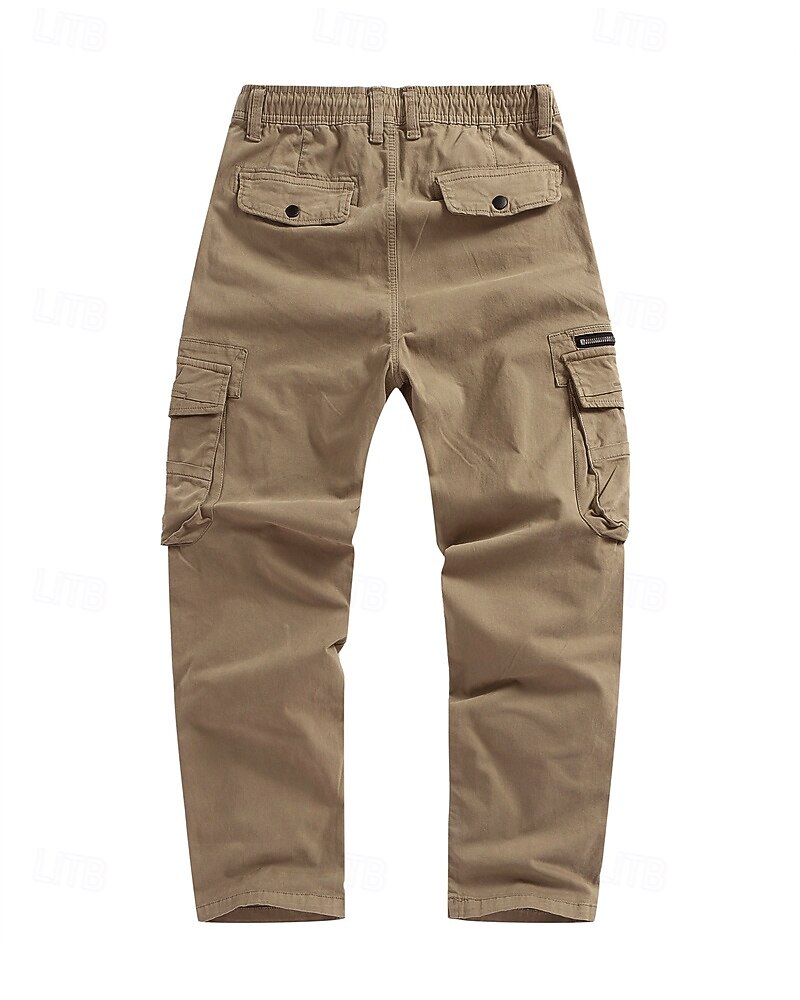 Homens Calças Cargo Calças Bolso multi Tecido A Prova de Vento Vestível Comprimento total Ao ar livre Diário Acampar e Caminhar Roupa de rua à moda Exército verde Preto de 2026 por $47.99 –P2