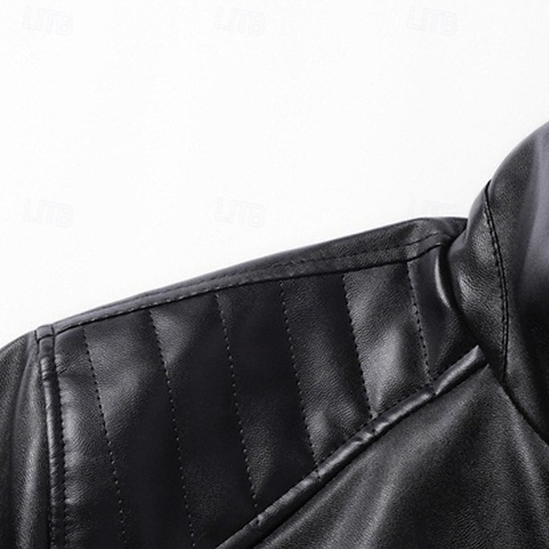 Men's Faux Leather Jacket Winter Jacket Fleece Jacket Casual Jacket Outdoor Casual Thermal Warm Pocket Fall Winter Plaid Streetwear Casual Hooded Regular Black Brown Jacket 2026 - $37.99 –P8