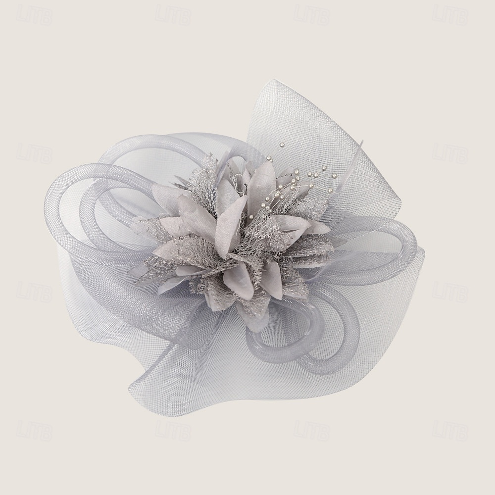 Coiffe Tulle Chapeau Fedora Mariage Fête du thé Course de Chevaux Cocktail Élégant ancien Avec Tulle Casque Couvre-chef de 2025 ? $14.99 –P8