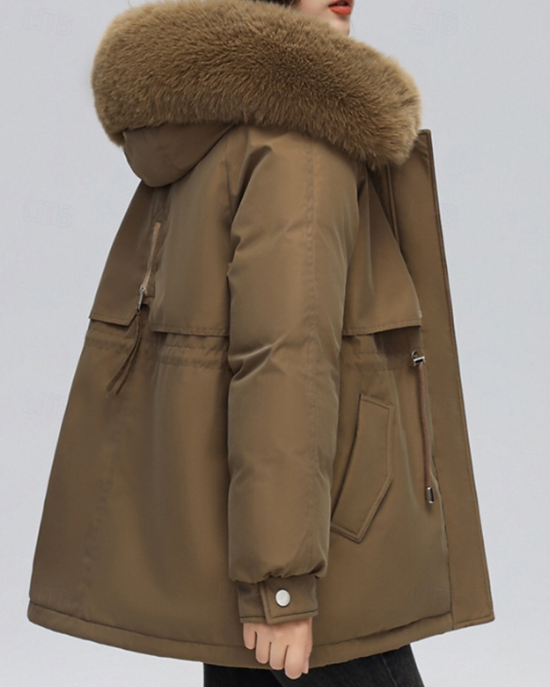 Per donna Giacca imbottita Giacca in Pile Cappotto in Pelliccia Sintetica Caldo Confortevole Cerniera Bottoni Collo in Pelliccia Casual Semplice Vacanza Streetwear Abbigliamento quotidiano Uscire del 2025 a $55.99 –P3