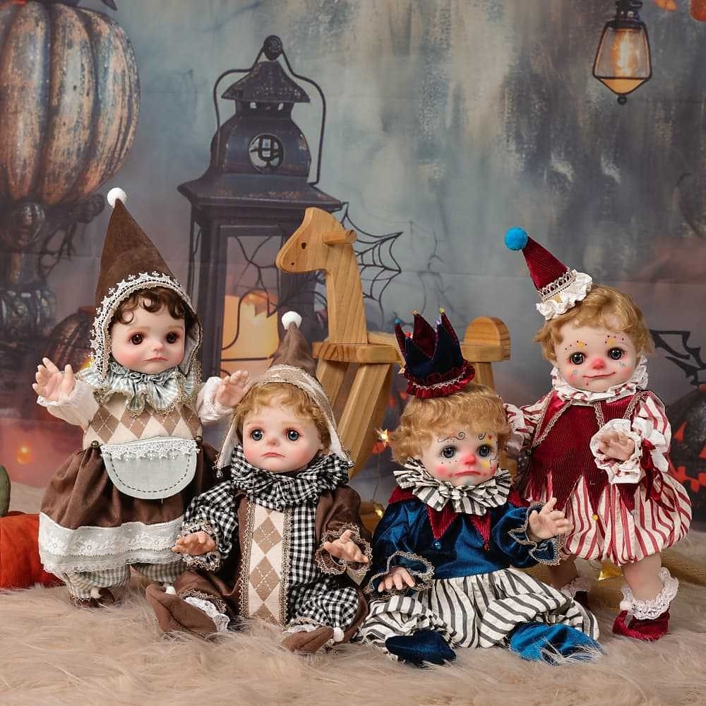 Poupées Filles Clown Reborn de 18 Pouces avec Cheveux Bouclés Chapeau à Carreaux Costume de Clown et Mini Tambour Poupées pour Filles de 5 Ans Cadeau de Noël pour Parents et Collectionneurs de 2025 ? $147.99 –P2