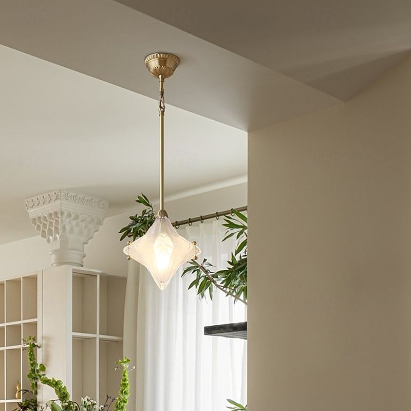 Art Deco -tähtiriippuvalaisin - geometrinen himmeälasiriipus 2026 - $151.19 –P13