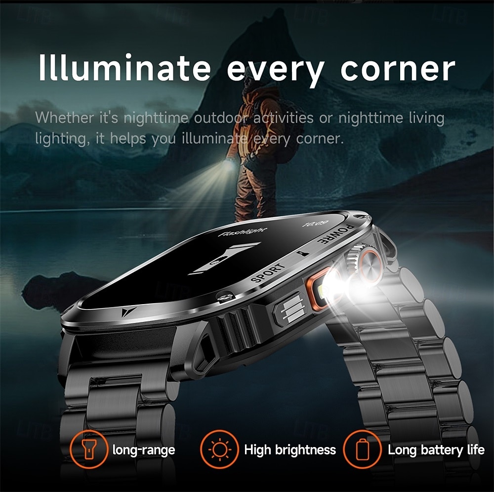 Ceas inteligent A1 1 inch smartwatch pentru fitness ceas de alergare Bluetooth compatibil cu Android iOS bărbați rezistent la apă apeluri hands-free tracker de pași IP 67 carcasa de 40mm Cadou de 2026 - $56.99 –P8