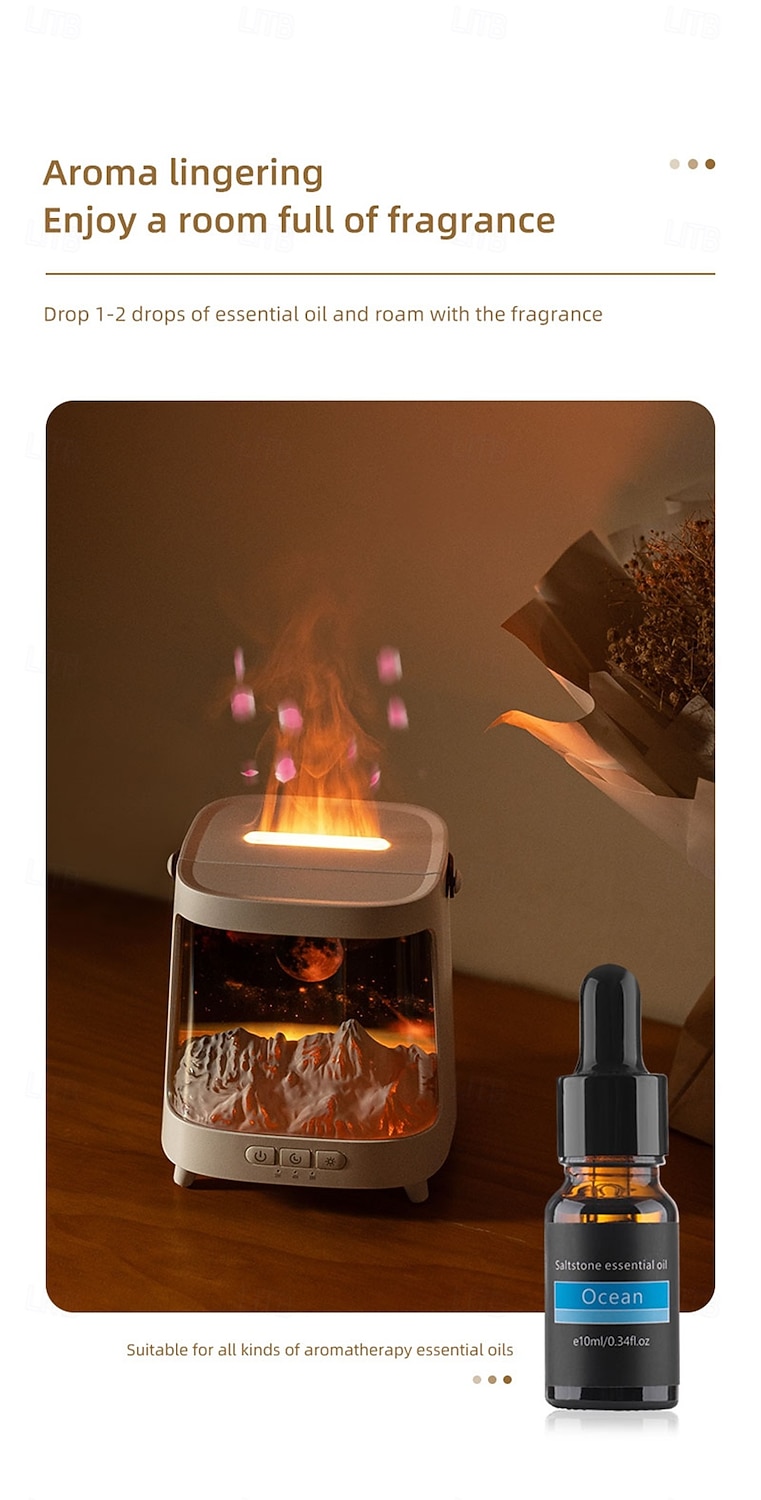 Air Spray Humidifier with Essential Oil Fragrance Expansion Function Adjustable Seven Color Light Suitable for Home Bedroom and Holiday Gifts Bedroom Rain Humidifier Desktop Humidifier Living Roo 2026 - $43.99 –P6