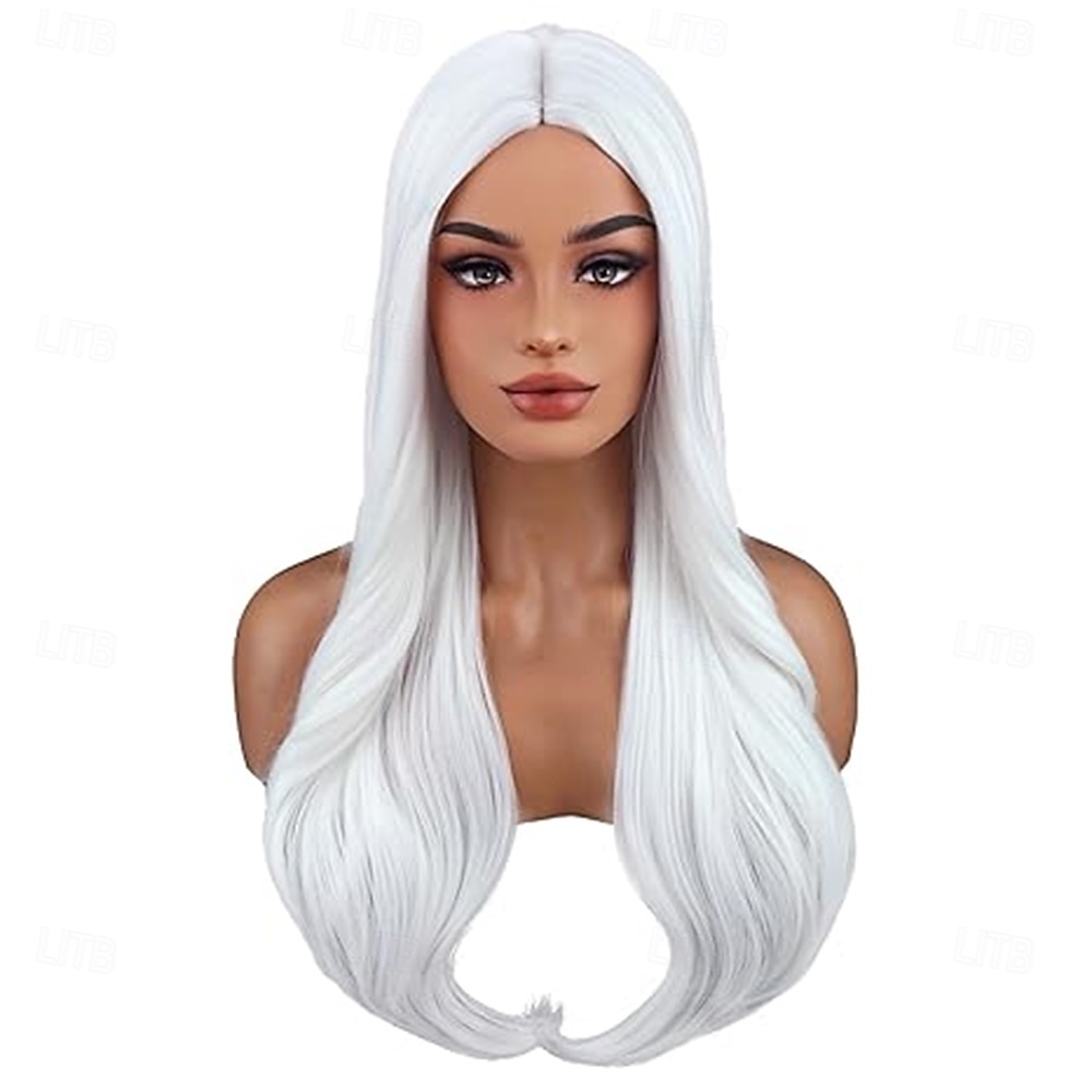 Karnevalsperücke Blau Lila Weiß Lockig Gewellt Lang Synthetische Festivalperücke Karneval Parade Cosplay-Kostümfrisur für Damen 2026 - $22.99 –P4