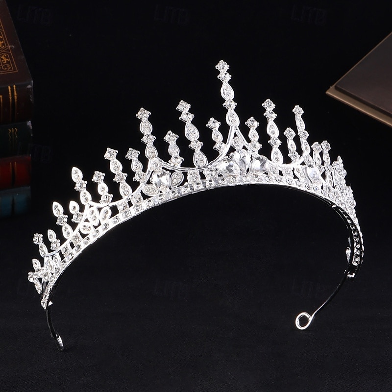 Crown Tiaras Headdress Alloy Wedding Birthday Elegant Cute With Rhinestone Headpiece Headwear 2026 - $11.49 –P1