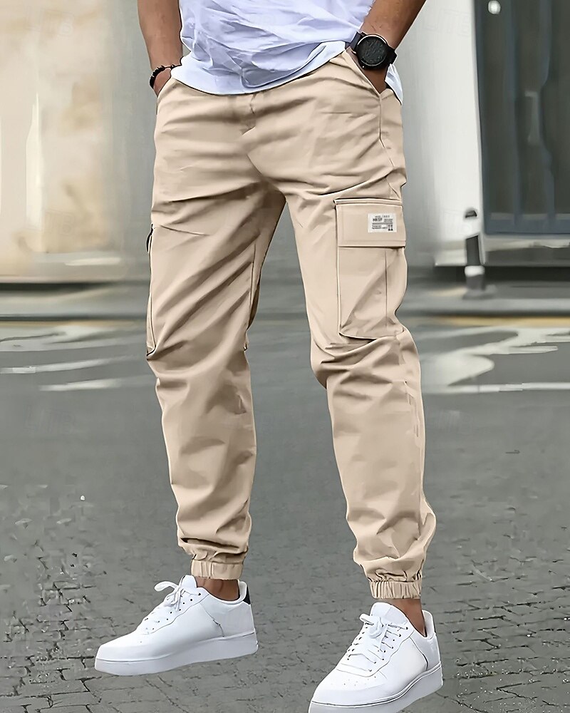 Herr Sportmjukisbyxor Casual joggingbyxor Militärbyxor Med fickor Underdelar Gym Fritids- Träningspass Höst vinter Gym Camping Träna Normal Sportkläder Sportkläder Solid färg Svart Kaki Armégrön 2026 - $21.99 –P4