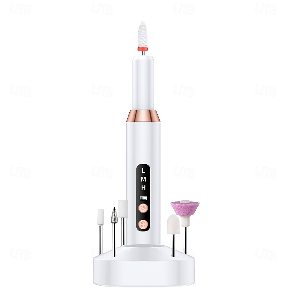 Nowa przenośna elektryczna maszyna do manicure zestaw narzędzi do paznokci monitor akumulatorowa maszyna do malowania paznokci długi czas pracy 12 rodzajów obracających się końcówek odpowiednia na 2026 - $26.99 –P5