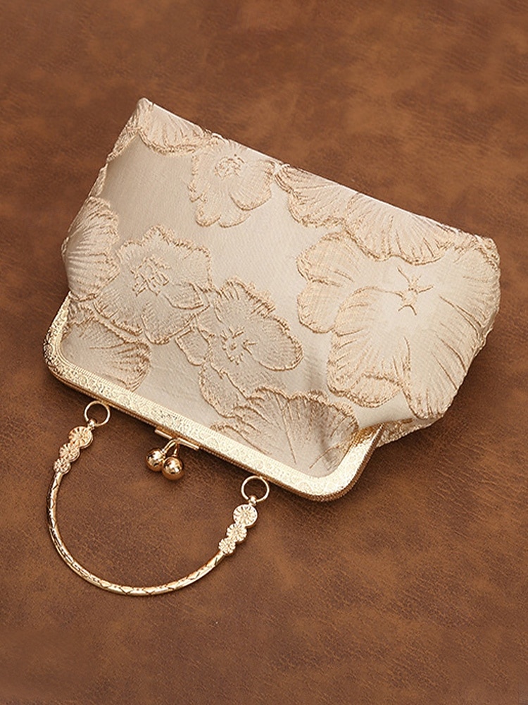 Pochette élégante pour femme avec anse en nacre - motif floral brodé et finitions dorées, disponible en plusieurs couleurs, idéale pour les mariages, les fêtes et les occasions formelles. de 2026 ? $19.99 –P4
