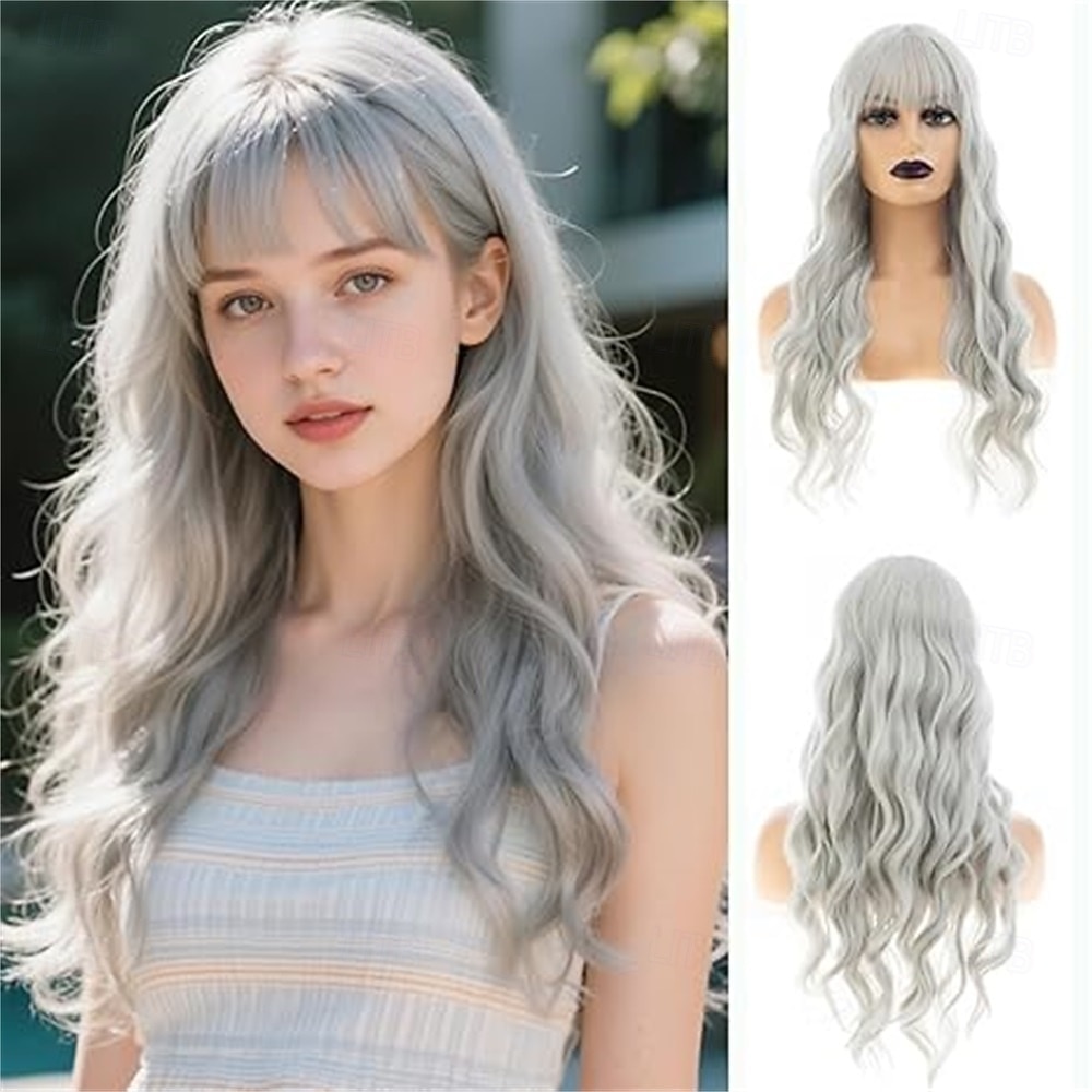 Карнавальный парик 2026 Фиолетовый Зеленый Оранжевый Кудрявый Волнистый Длинные Синтетический фестивальный парик Вторник на масляной неделе Парад Волосы для косплей-костюма для Женский 2026 - $21.99 –P9