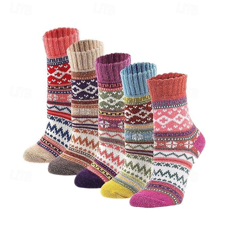 Wollen Sokken voor Vrouwen Valentijnsdag Cadeaus voor Moeder Vrouwen Haar Sinterklaas Cadeaus Bot Warm Zachte Crew Sok voor Winter Wandelen 2026 - $13.99 –P1