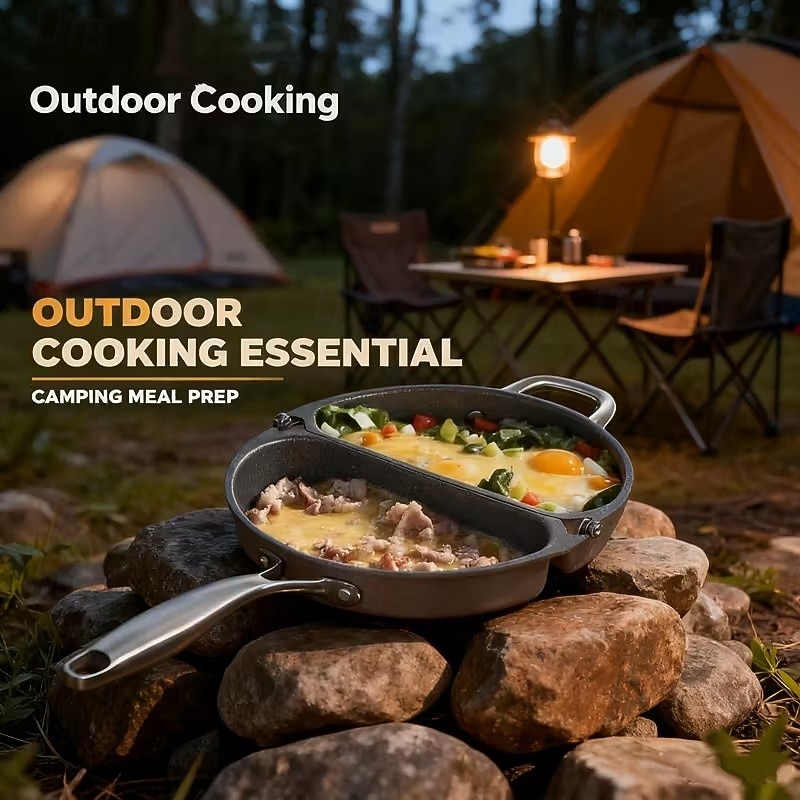 2026年 折りたたみ式フライパン、ダブルパン、二重底のノンスティックフライパン  コレクション – $91.99 –P3