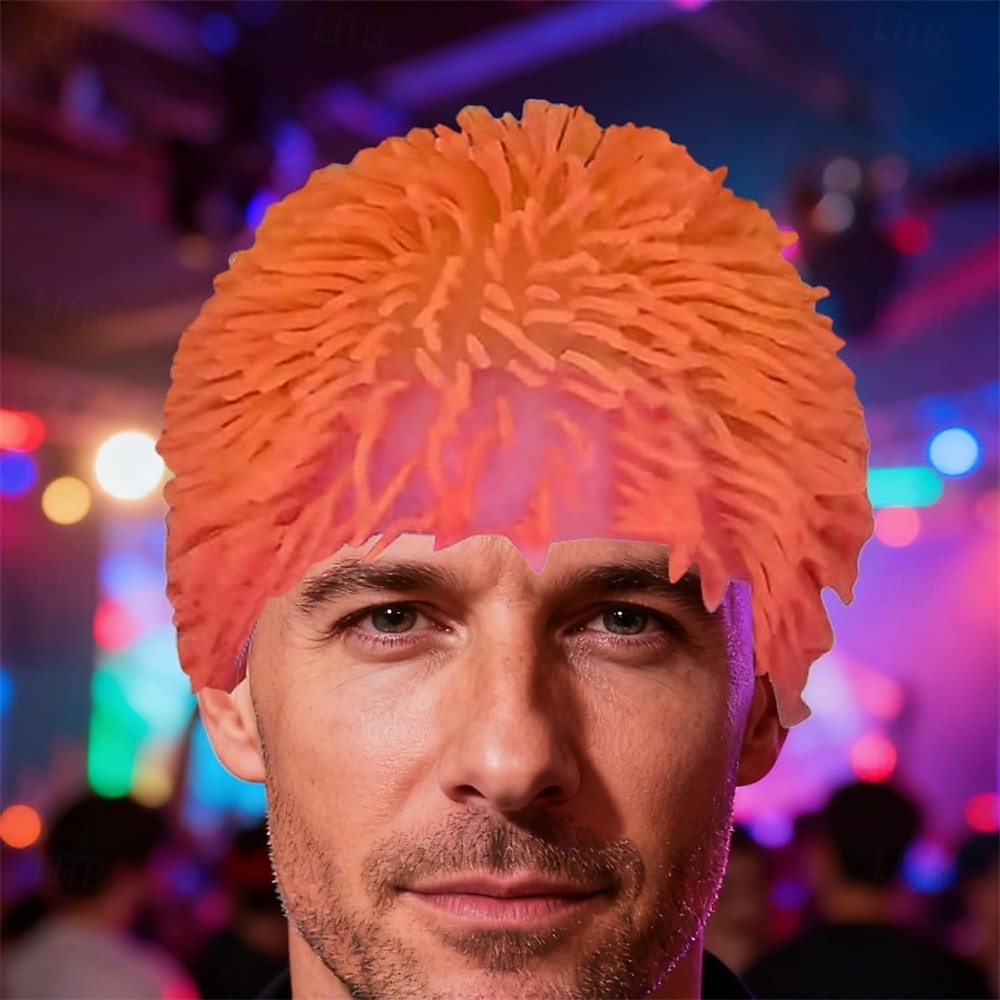 Parrucca di Carnevale 2026 Rosa Rosso Blu Liscio Corto Parrucca sintetica da festival Martedì grasso Parata Capelli per costumi da cosplay per Da uomo del 2026 a $8.99 –P6