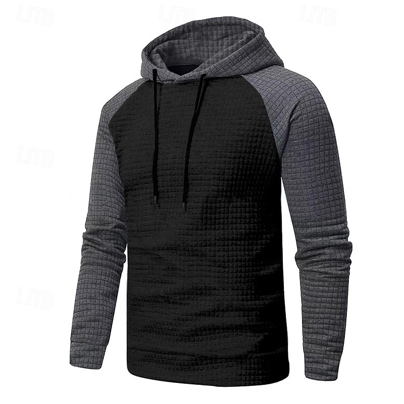 Homens Moletom Estacionar Preto Cinza Claro Cinzento Escuro Cinzento Com Capuz Bloco de cor Com Cordão Desportos e Ar livre Casual Diário Impressão 3D Roupa de rua Roupa de Esporte Casual Outono de 2026 por $19.99 –P15