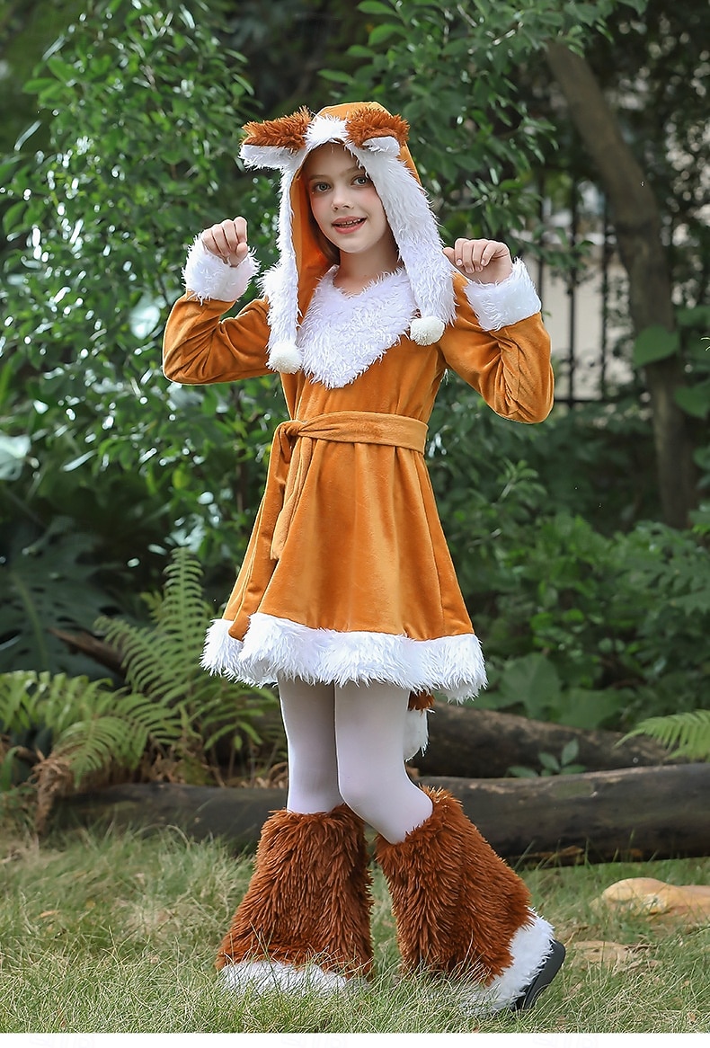 Dierenbandkostuum Jurken Fancy kostuum Dieren Vos Cosplay Kostuum Kinderen Voor meisjes Kerstmis Carnaval Boekenweek Feest Prestatie Symfonie van Verhalen Aankleden 2026 - $58.99 –P11