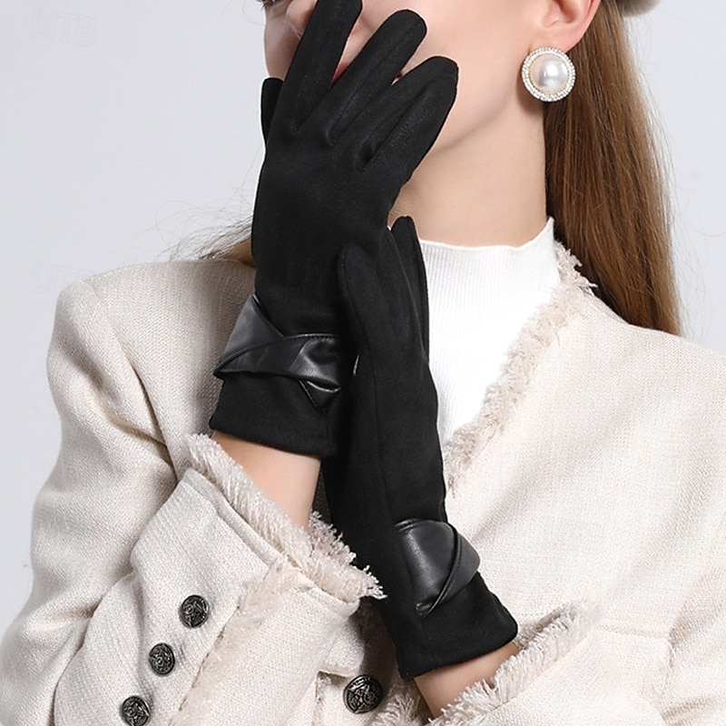 Dámské 1 pár Špičky prstů / Zimní rukavice Aktivní / Šik ven Rukavice - Bez vzoru 2026 - $11.49 –P2