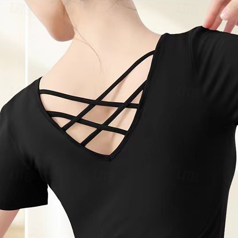 Dames Yoga-outfit Strakke legging met rok 2-delige workoutset Effen Kleur Sportoutfits Herfst Zwart Rood Modaal Dans Pilates Yoga Hoge taille Lichtgewicht Ademend Korte mouw Sport Sportkleding 2026 - $27.99 –P6