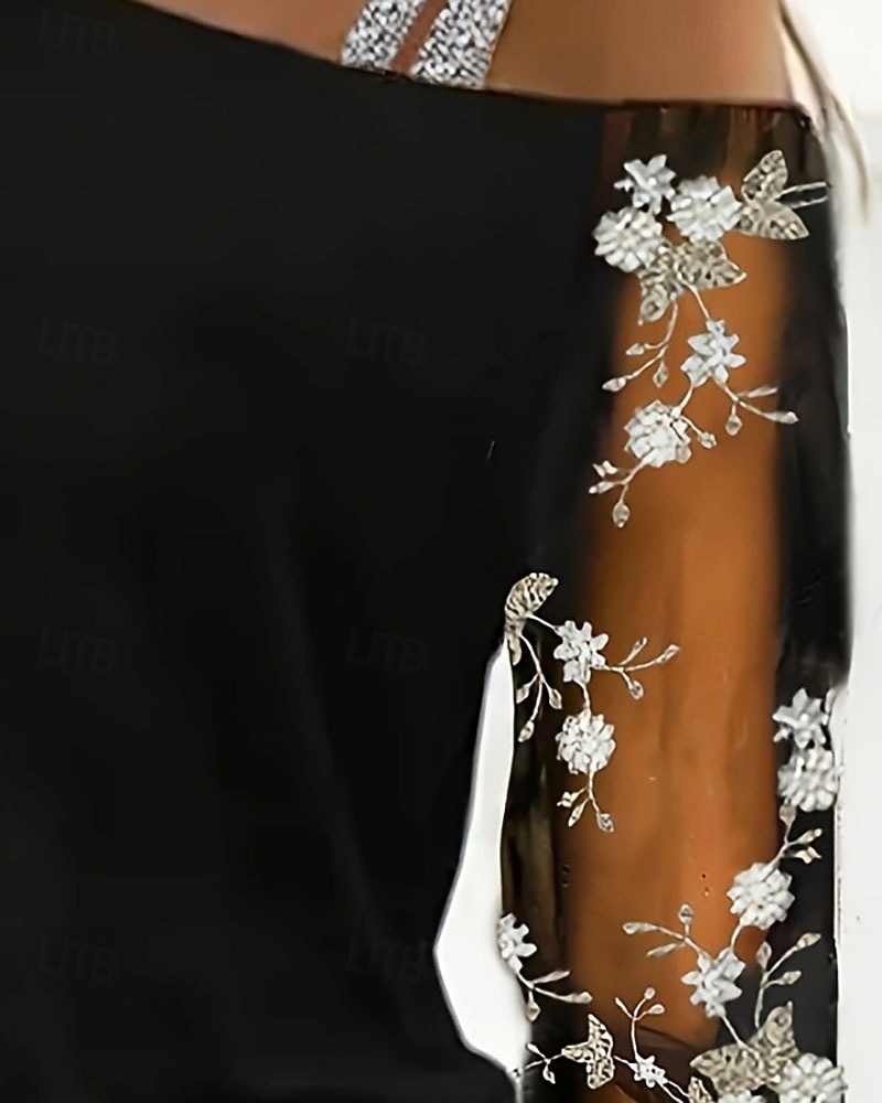 Γυναικεία Μπλούζα Κουρελού Γραφική Βίντατζ Στυλάτο Σέξι Μακρυμάνικο Ασύμμετρο Κανονικά μπλουζάκια Καθημερινά Αργίες Εξόδου Μαύρο Ουρανί Καλοκαίρι Άνοιξη Φθινόπωρο Χειμώνας 2026 - $24.99 –P3