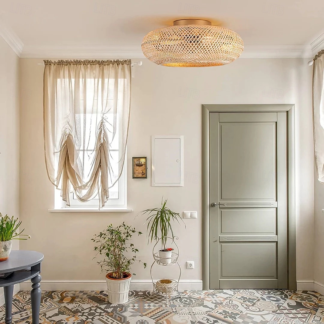 ventilatore da soffitto in bambù con luce del 2026 a $230.29 –P5