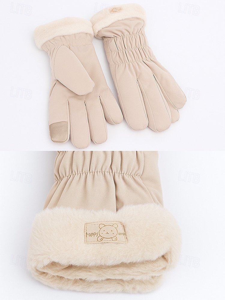 Dámské nepromokavé nylonové rukavice s dotykovou obrazovkou, vícebarevné, měkké a teplé, ideální pro zimní a outdoorové aktivity 2026 - $11.99 –P9