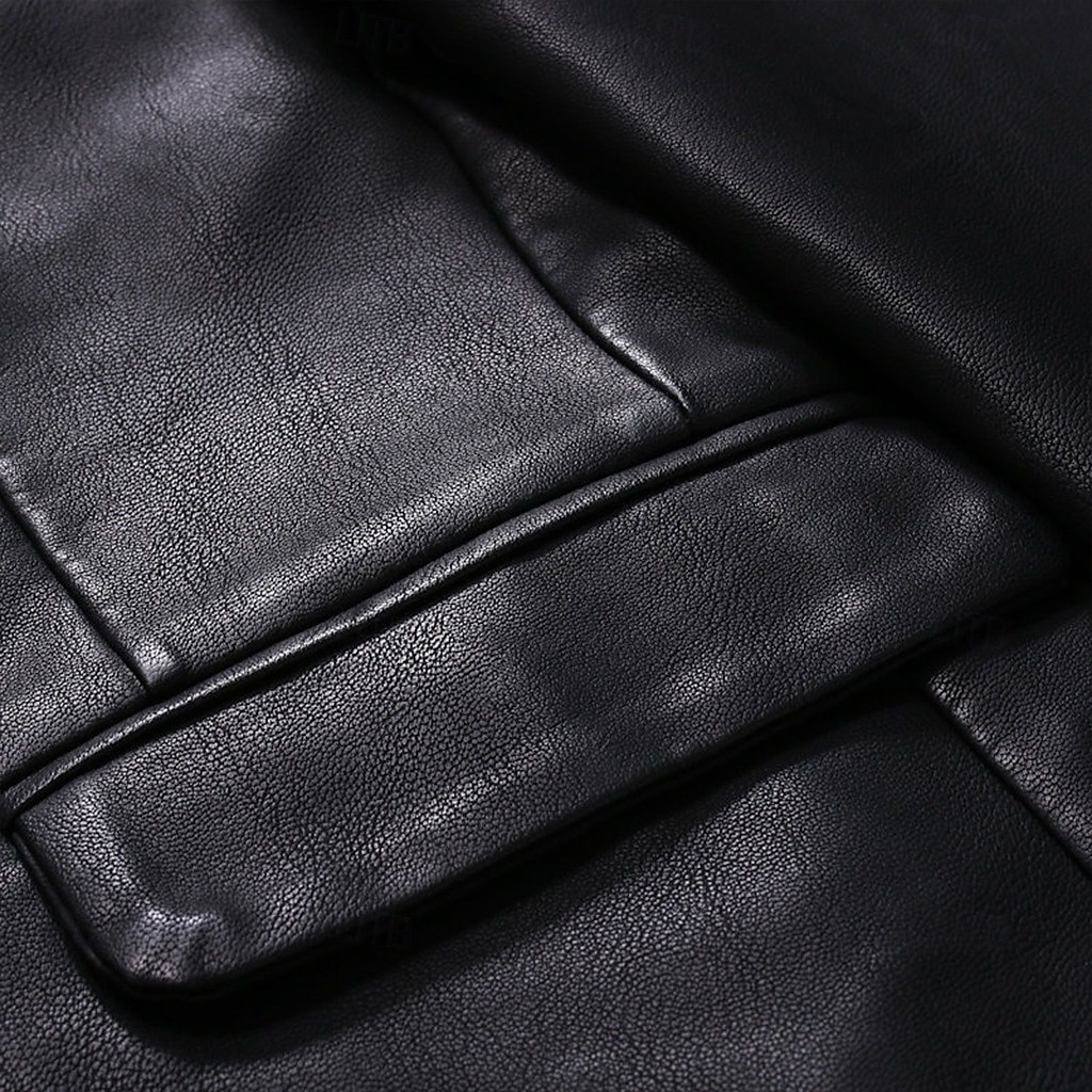 Per uomo Blazer Formale Natale Ufficio Tasca Moda Classico Inverno Primavera & Autunno Poliestere Semplice Tasca Casual / Quotidiano Monopetto Giacca Nero del 2026 a $60.99 –P7