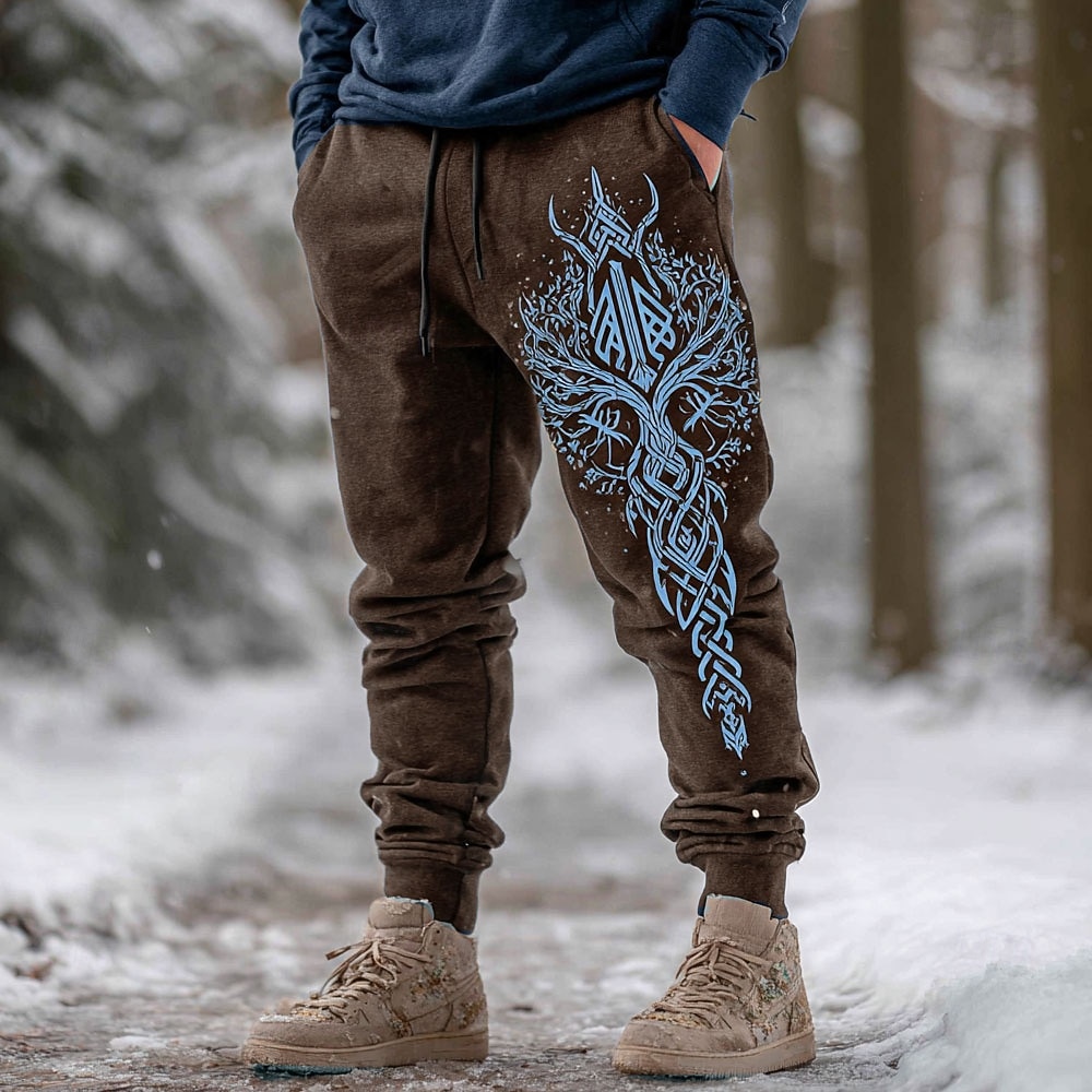 Per uomo Vichingo Albero della vita Arte celtica Pantaloni da tuta Joggers Pantaloni Misura del girovita medio Vita elastica con coulisse Vintage Retrò All'aperto Campeggio & Escursionismo Caccia del 2026 a $24.99 –P4