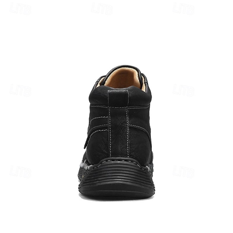 Мужские коричневые высокие повседневные ботинки со шнуровкой, мягкой удобной подошвой, прочные, для прогулок на свежем воздухе, для осени, зимы и повседневной носки 2026 - $54.99 –P4