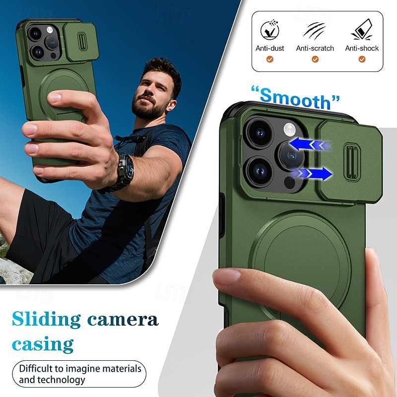Phone Case For iPhone 16 15 14 Pro Max Plus 16e 13 Pro Max Back Cover with Stand Holder Shockproof Armor PC PU Leather 2026 - $13.99 –P8