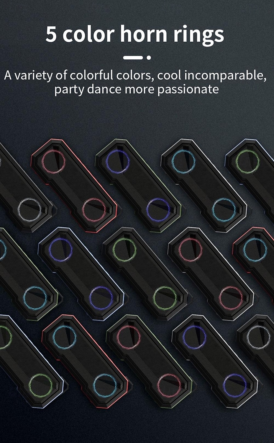 Portable Wireless Speaker High-power Subwoofer IPX6 Waterproof 7-color RGB Lighting and Dynamic Party Effects Long-lasting Battery Life Wireless Connection USB/SD/TF Card Input Valentine's Day Gift 2026 - $31.99 –P14