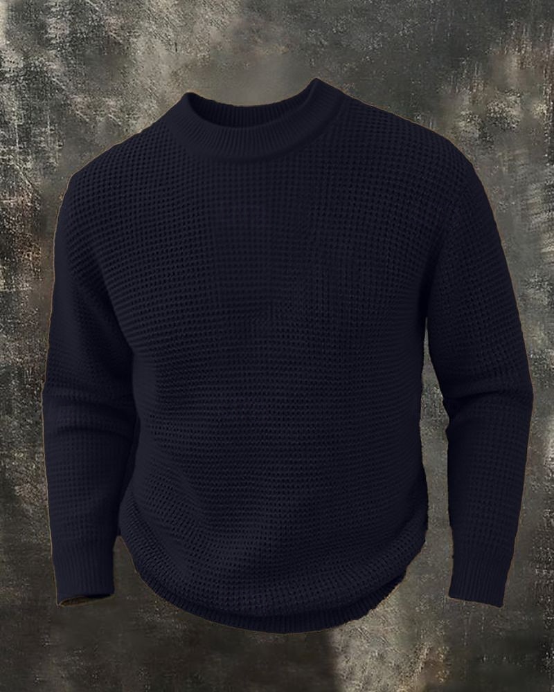 Voor heren Trui Gebreide trui Geribd Kabel breien Normale tops Gebreid Effen Strakke ronde hals Modern Modern eigentijds Casual Alledaagse kleding Kleding Herfst Winter Wit S M L 2026 - $34.99 –P3