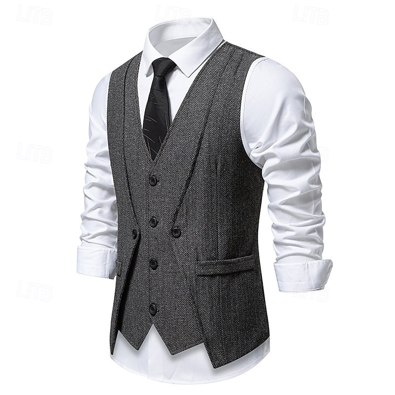 Retro Vintage Roaring 20s 1920s Vest The Great Gatsby Gangster Fancy Dress Men's Halloween Carnival Masquerade Party & Evening Adults' Vest 2026 - $32.99 –P5