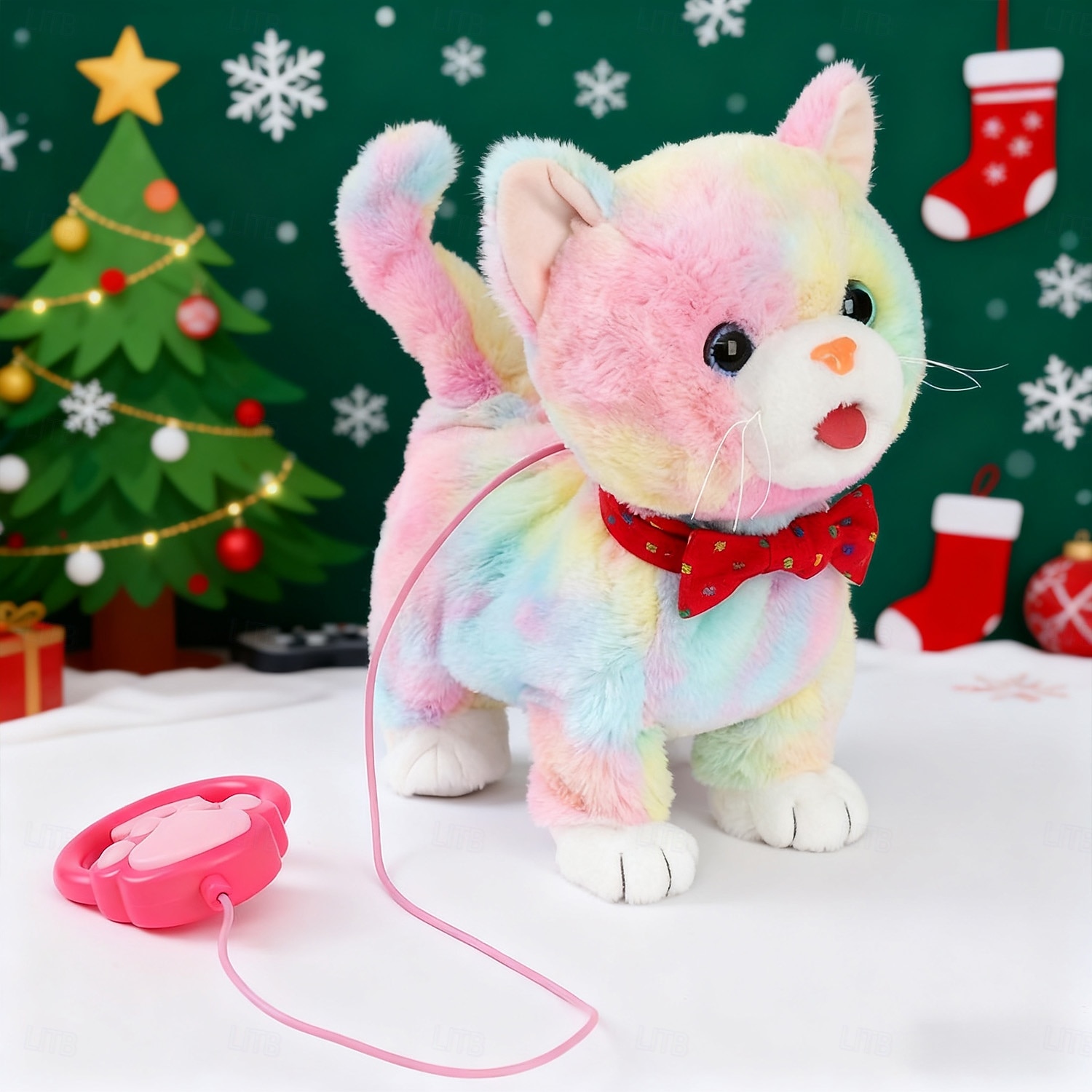 Ideali regali di Natale per i nipoti ragazze e ragazzi giocattolo elettronico di gatto robot con telecomando peluche interattivo cammina canta regalo per bambine e bambini di età 3-6 anni del 2025 a $38.99 –P1