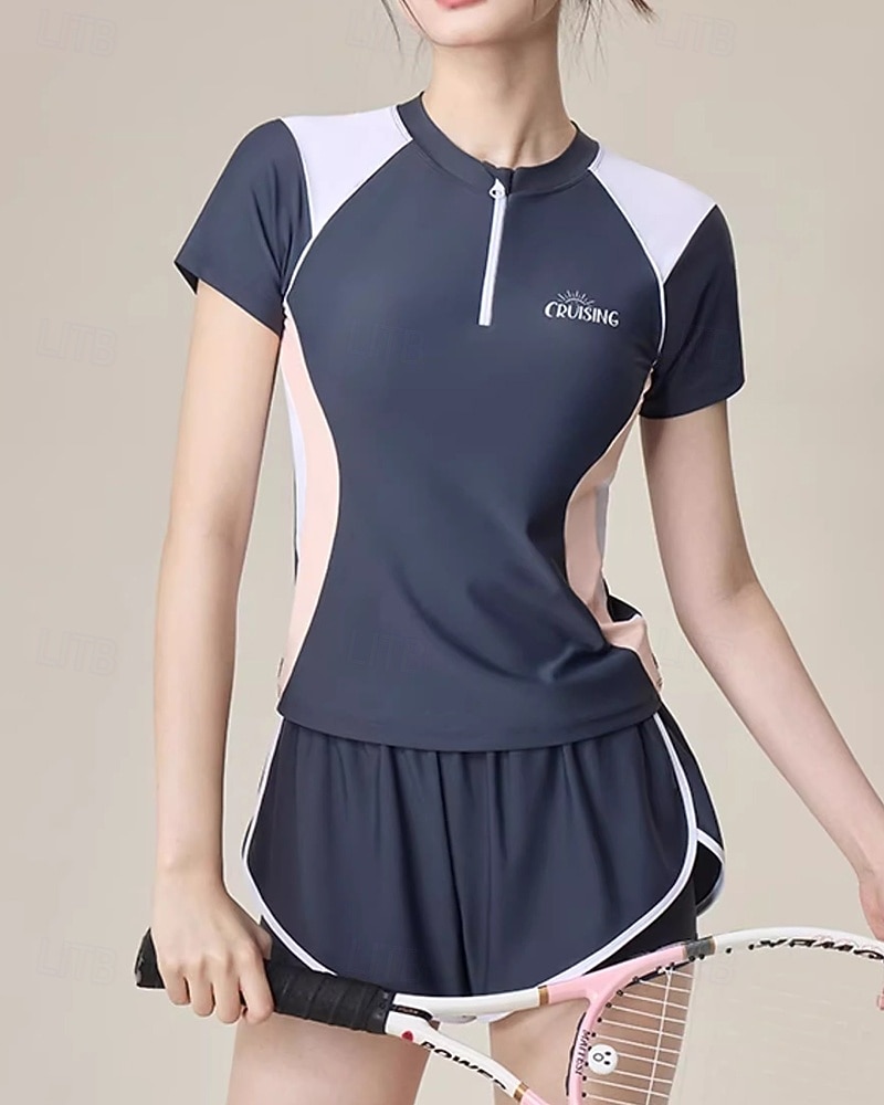 בגדי ריקוד נשים מגן מפריחה מכנסי שורט בגדי ים בגדי ים בגדי ים שחור אפור UPF 50+ בקרת בטן גלישה שייט בקאנו שנרקול קיץ 2026 - $32.99 –P6