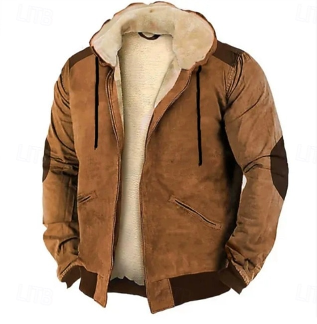 Per uomo Felpa con cappuccio Felpa con cappuccio a zip intera Felpa con cappuccio in pile Felpa con cappuccio foderata in pile Blu Marrone Verde Cachi Con Cappuccio Semplice Patchwork Blocco di colore del 2026 a $45.99 –P3