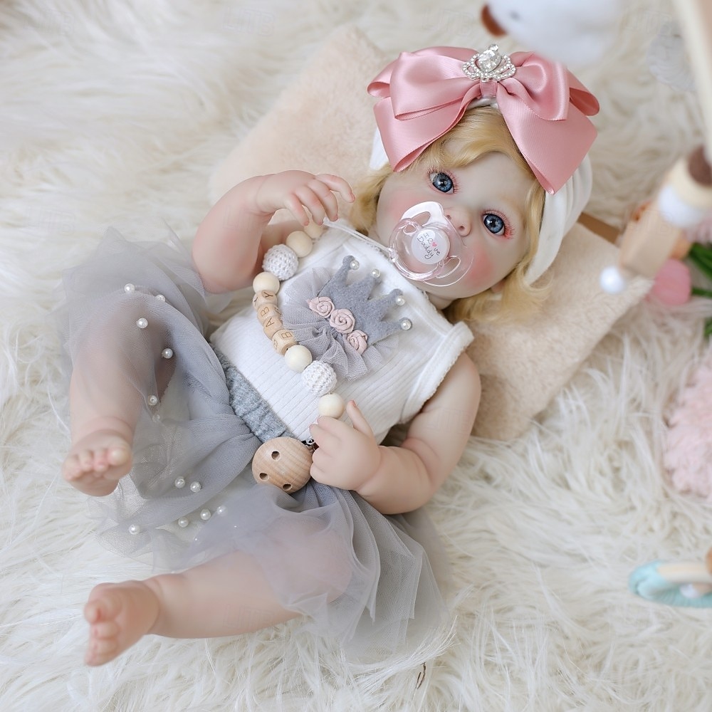 Bambole Reborn - Bambola Realistica da 22 Pollici Ragazza con Corpo Morbido e Capelli Ricci Biondi Sveglia Bebe Reborn di Silicona Bambole di Vita Reale con Scatola Regalo per Bambini di 3 Anni del 2026 a $95.99 –P2