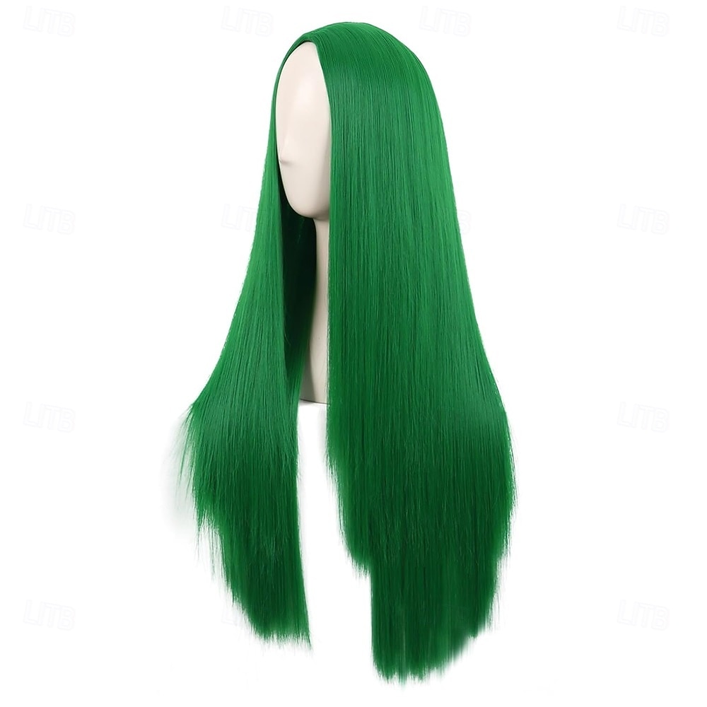 Peruca de Carnaval 2026 Loiro Rosa Preta Liso Longo Peruca sintética para festivais Mardi Gras Parada Cabelo para fantasia de cosplay para Feminino de 2026 por $21.99 –P3