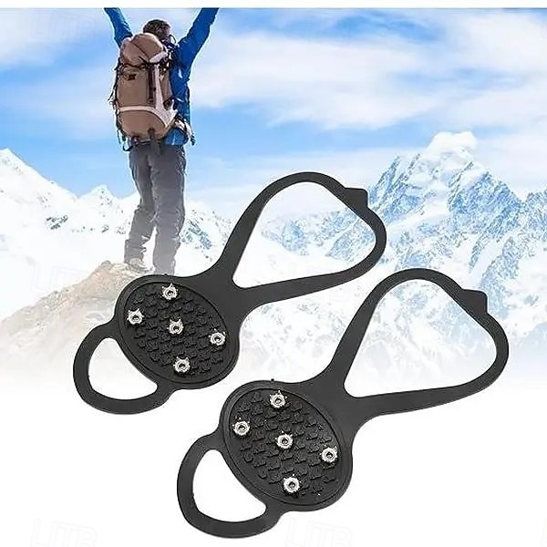 5 Pairs Universal Non-Slip Gripper Spikes for Shoes Ice Snow Grips Traction Cleats with 5 Studs Crampon Universal Snow Spikes for Hiking Walking Climbing Outdoors 2026 - $18.49 –P1