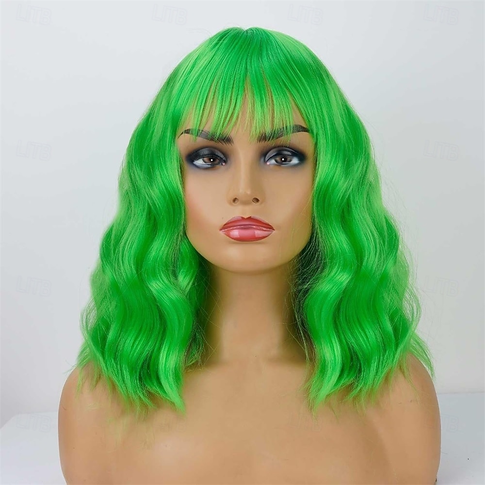 Parrucca di Carnevale 2026 Rosa Blu Viola Riccio Ciocca Corto Parrucca sintetica da festival Martedì grasso Parata Capelli per costumi da cosplay per Da donna del 2026 a $21.99 –P3