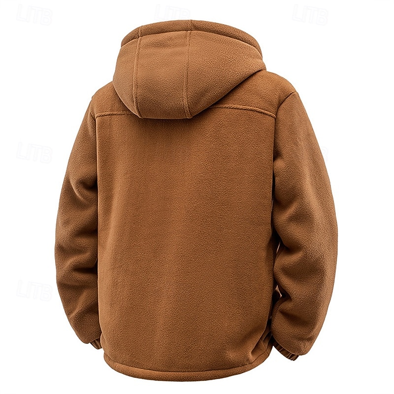 Per uomo Felpa con cappuccio Felpa con cappuccio a zip intera Felpa con cappuccio e zip Felpe con cappuccio e zip Felpa con cappuccio in pile Sherpa Blu Nero Verde militare Marrone Con Cappuccio del 2026 a $53.99 –P2