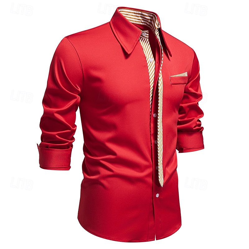 Loucos anos 20 Anos 20 Retro Vintage Blusa / Camisa Mafioso Padrinho Corte Justo Fantasia Homens Baile de Máscaras Traje de festa para noite Negócio / Cerimônia / Casamento Festa de Solteira Adulto de 2026 por $32.99 –P15