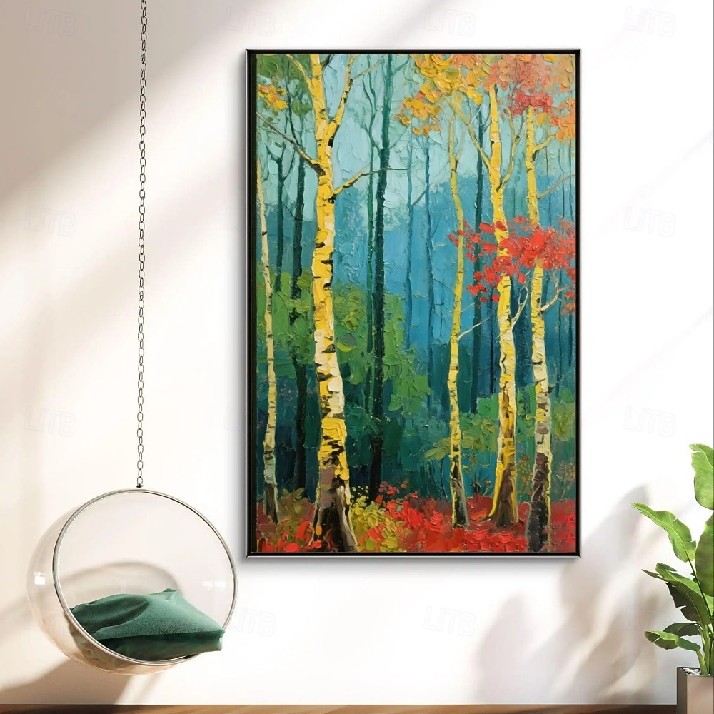 käsintehty öljymaalaus kankaalle seinälle koristeeksi abstrakti vaahterametsä kodin sisustukseen venytetty kehys roikkuu maalaus/rullattu kehyksetön venyttämätön maalaus 2026 - $53.99 –P5