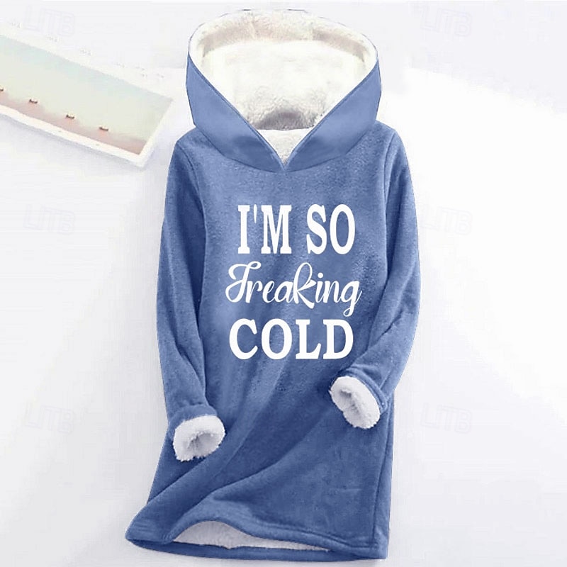 dame hettegenser sweatshirt pullover sherpa polyester letter fritidssportstrykk varm fuzzy comfrt hettegenser langermet topp mikroelastisk fall &amp; mykt, pustende vinterstoff 2025 - $28.99 –P3