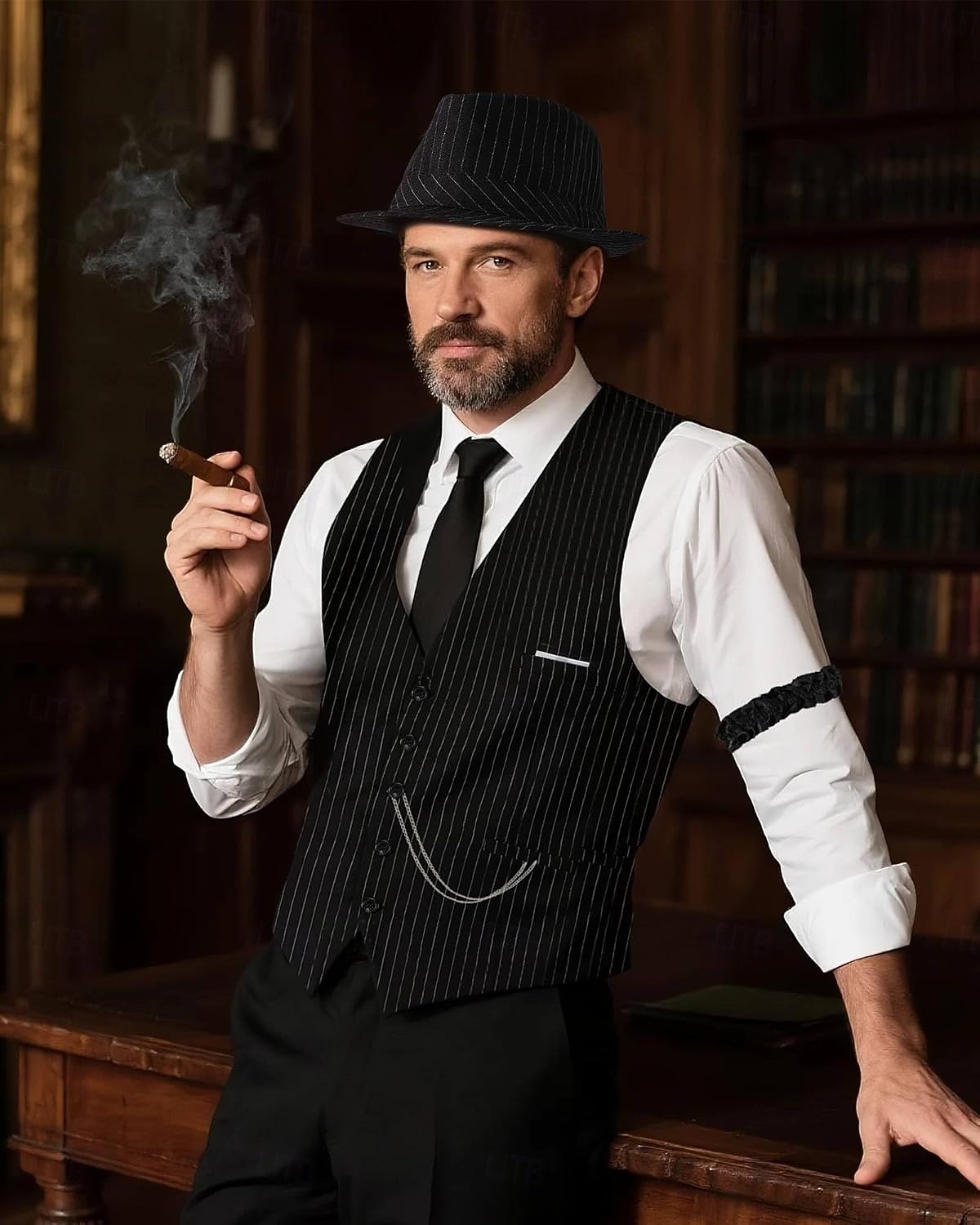 Setti Möly 20s 1920-luku Retro / vintage Asut Liivi Liivit lisävarusteiden kanssa Suuri Gatsby Herrasmies Muoti Naamiaispuku Miesten Halloween Karnevaali Naamiaiset Tanssiaiset Tyttöjen polttarit 2026 - $47.99 –P12
