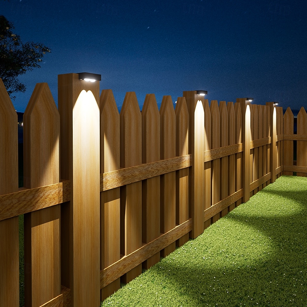 4 db napelemes, vízálló kültéri fali lámpa, 1/2/3/4 LED, villakertbe, lépcsőházba, erkélyre, kerítésbe, verandára, dekorációs világításba 2026 - $23.99 –P8