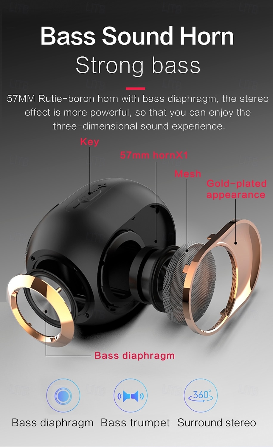 2025 New Wireless Speaker Supporting Multiple Playback Modes Wireless/TF Card/USB Playback High Volume Long Battery Life Stereoscopic Sound Effects To Fill The Event Atmosphere Suitable for Smar 2025 - $24.99 –P4