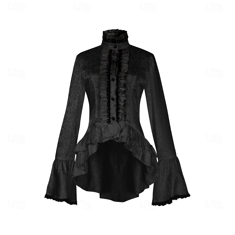 Rokoko Viktoria Tarzı Středověké Halenka / košile Gotická dívka Pánová Krajka Volány Maškarní kostým Dámské Královský Steampunk předvečer Všech svatých Karneval Plesová maškaráda Denní nošení Dospělé 2026 - $51.99 –P7