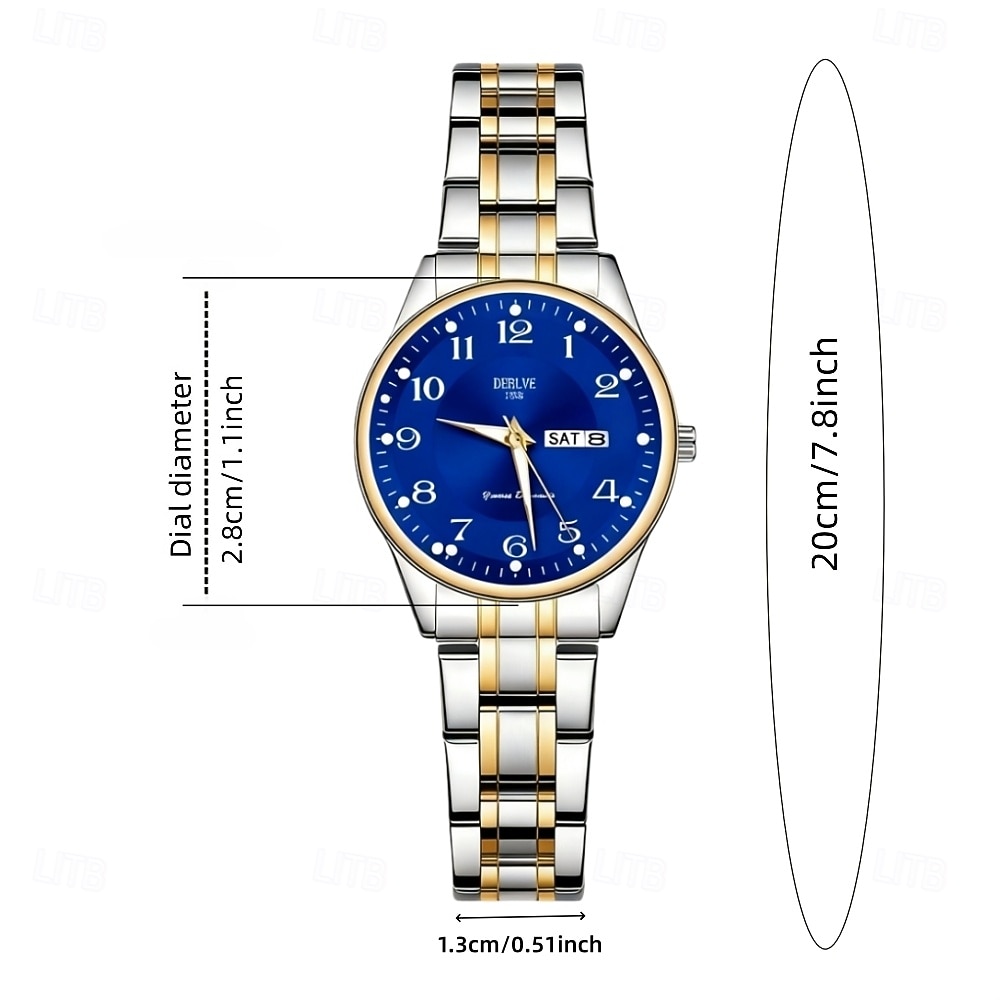 Ladies' Watch Are Fashionable and Casual Elegant Ladies' Decorative Watch with Dual Calendar Night Light Display The Best Mother's Day Gift Choice for Ladies 2026 - $19.99 –P7