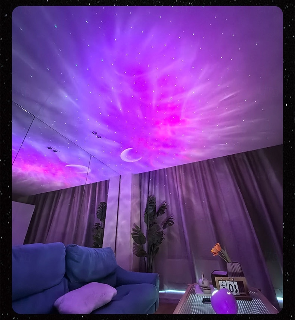 Uusi äänen projektivalo Bluetooth-sovellus kaukosäätimellä valkoisen kohinan tunnelma pieni yövalo tunnelmavalon koditeatteri syntymäpäivä ystävänpäivälahja 2026 - $41.99 –P2