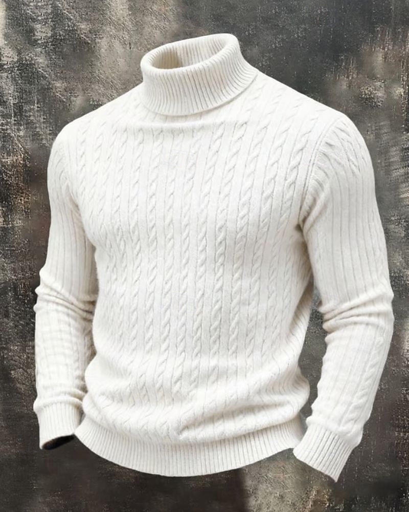 Homme Pull Pull Tricoté Côtelé Tricoter Hauts Réguliers Tricoté Couleur Unie Col roulé Mode Streetwear Occasionnel Tenue quotidienne Vêtement Tenue Automne Hiver Noir Blanche S M L de 2026 ? $22.99 –P1