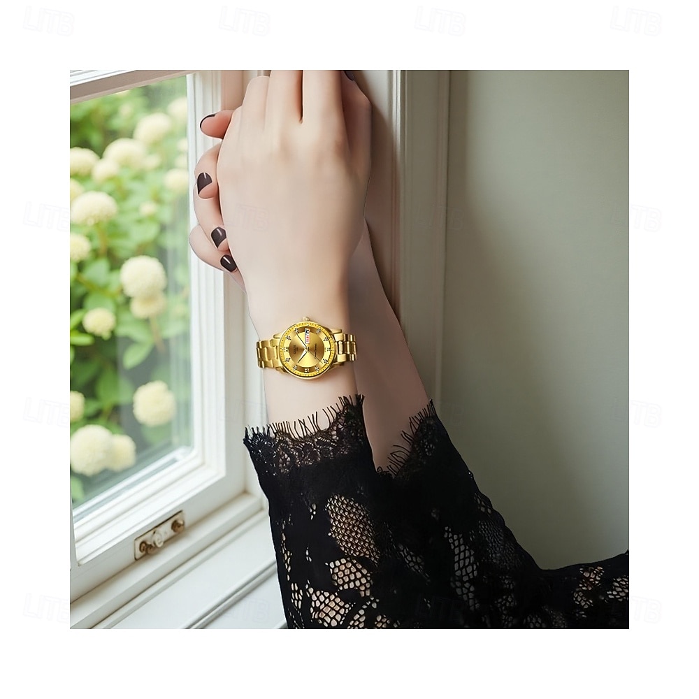 L'orologio al quarzo da donna è alla moda casual ed elegante con una scala digitale in strass e un quadrante luminoso con doppio calendario - La migliore scelta regalo per la Festa della Mamma per le del 2026 a $18.99 –P2